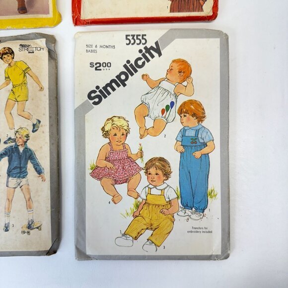 Simplicity Lot of 4 Vintage 80s Sewing Patterns‎ 9956 5352 5473 5355 - Picture 5 of 6